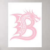 Drachengestalteter Buchstabe B, Drachenalphabet, M Poster (Vorne)