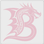 Drachengestalteter Buchstabe B, Dragonalphabet, Mo Aufkleber (Vorderseite)