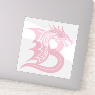 Drachengestalteter Buchstabe B, Dragonalphabet, Mo Aufkleber