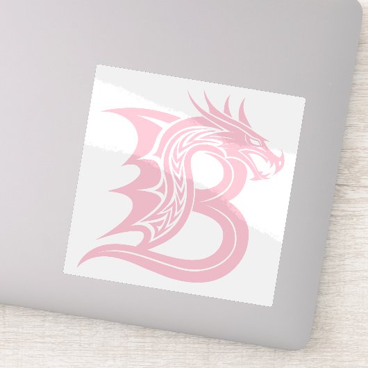 Drachengestalteter Buchstabe B, Dragonalphabet, Mo Aufkleber (Detail)