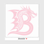 Drachengestalteter Buchstabe B, Dragonalphabet, Mo Aufkleber (Blatt)