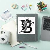Drachengestalteter Buchstabe B, Dragonalphabet, Mo Aufkleber (iPad Hülle)