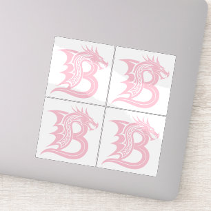 Drachengestalteter Buchstabe B, Dragonalphabet, Mo Aufkleber