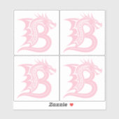Drachengestalteter Buchstabe B, Dragonalphabet, Mo Aufkleber (Blatt)