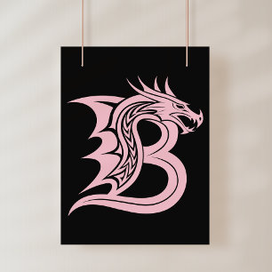Drachengestalteter Buchstabe B, Dragonalphabet, Mo Fotodruck