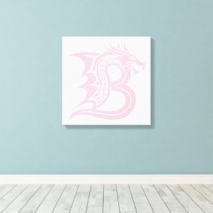 Drachengestalteter Buchstabe B, Dragonalphabet, Mo Leinwanddruck