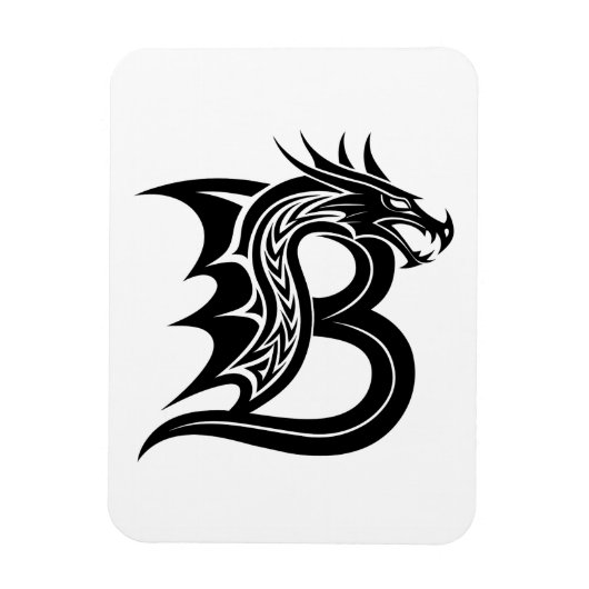 Drachengestalteter Buchstabe B, Dragonalphabet, Mo Magnet (Vertikal)