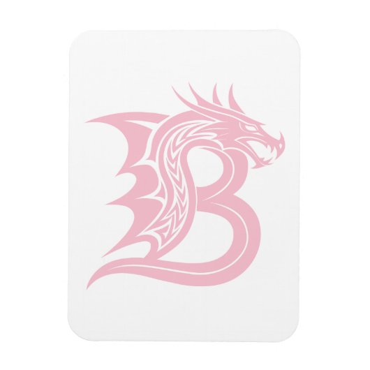 Drachengestalteter Buchstabe B, Dragonalphabet, Mo Magnet (Vertikal)
