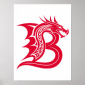 Drachengestalteter Buchstabe B, Dragonalphabet, Mo Poster (Vorne)