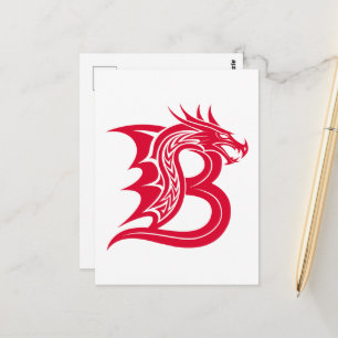 Drachengestalteter Buchstabe B, Dragonalphabet, Mo Postkarte
