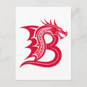 Drachengestalteter Buchstabe B, Dragonalphabet, Mo Postkarte (Vorderseite)