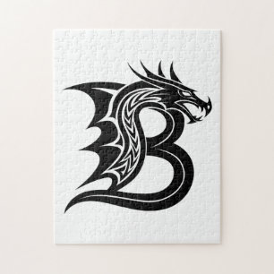 Drachengestalteter Buchstabe B, Dragonalphabet, Mo Puzzle