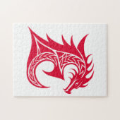 Drachengestalteter Buchstabe E, Drachenschrift, Mo Puzzle (Horizontal)