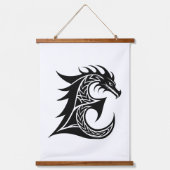 Drachengestalteter Buchstabe E, Drachenschrift, Mo Wandteppich Mit Holzrahmen (Vorderseite)