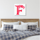 Drachengestalteter Buchstabe F, Drachenschrift, Mo Leinwanddruck (Insitu (Schlafzimmer))
