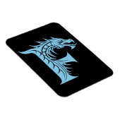 Drachengestalteter Buchstabe F, Drachenschrift, Mo Magnet (Rechte Seite)