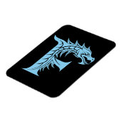 Drachengestalteter Buchstabe F, Drachenschrift, Mo Magnet (Linke Seite)