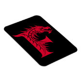 Drachengestalteter Buchstabe F, Drachenschrift, Mo Magnet (Rechte Seite)