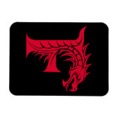 Drachengestalteter Buchstabe F, Drachenschrift, Mo Magnet (Horizontal)