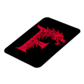Drachengestalteter Buchstabe F, Drachenschrift, Mo Magnet (Linke Seite)