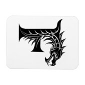Drachengestalteter Buchstabe F, Drachenschrift, Mo Magnet (Horizontal)