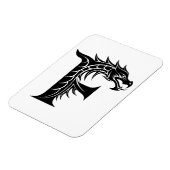 Drachengestalteter Buchstabe F, Drachenschrift, Mo Magnet (Linke Seite)