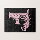 Drachengestalteter Buchstabe F, Drachenschrift, Mo Puzzle (Horizontal)