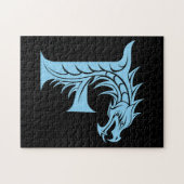 Drachengestalteter Buchstabe F, Drachenschrift, Mo Puzzle (Horizontal)