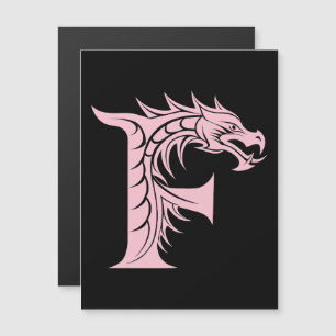 Drachengestalteter Buchstabe F, Dragenalphabet, Mo Magneteinladung