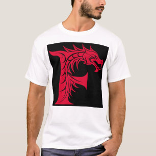Drachengestalteter Buchstabe F, Dragonalphabet, Mo T-Shirt