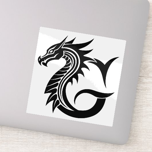 Drachengestalteter Buchstabe G, Dragonalphabet, Mo Aufkleber (Detail)