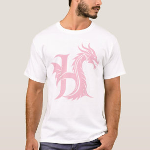 Drachengestalteter Buchstabe H, Drachenschrift, Mo T-Shirt