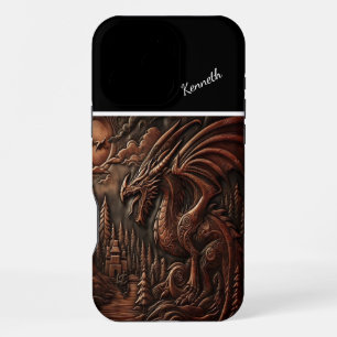 Drachengipfel in der Dämmerung iPhone 16 Pro Max Hülle