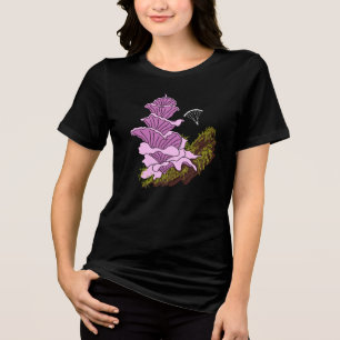 Drachengleiten rosa Pagodenpilz Tri-Blend Shirt