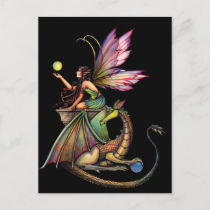 Drachengloben Fee und Drache von Molly Harrison Postkarte