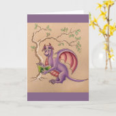 Drachengrüßkarte lesen karte (Gelbe Blume)