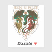 Drachenhaus | Drachenschild Aufkleber (Blatt)