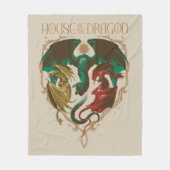 Drachenhaus | Drachenschild Fleecedecke (Vorderseite)