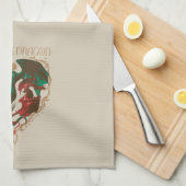 Drachenhaus | Drachenschild Geschirrtuch (Viertel Falte)