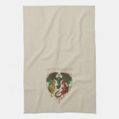 Drachenhaus | Drachenschild Geschirrtuch (Vertikal)