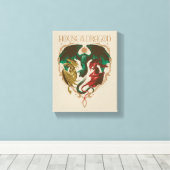 Drachenhaus | Drachenschild Leinwanddruck (Insitu (Holzboden))