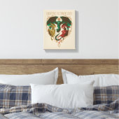 Drachenhaus | Drachenschild Leinwanddruck (Insitu (Schlafzimmer))