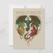 Drachenhaus | Drachenschild Mitteilungskarte (Vorderseite)