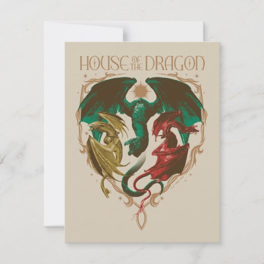 Drachenhaus | Drachenschild Mitteilungskarte (Vorderseite)