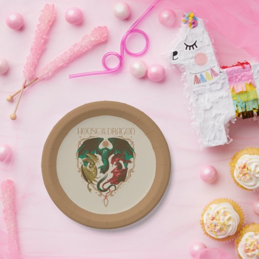 Drachenhaus | Drachenschild Pappteller (Party)
