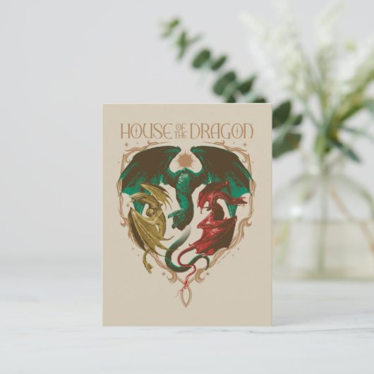 Drachenhaus | Drachenschild Postkarte (Stehend Vorderseite)