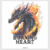 Drachenherz Aufkleber (Blatt)