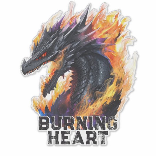 Drachenherz Aufkleber (Vorderseite)