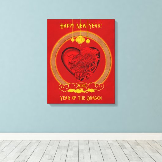 Drachenherz , Jahr des Drachen Leinwanddruck (Insitu (Holzboden))