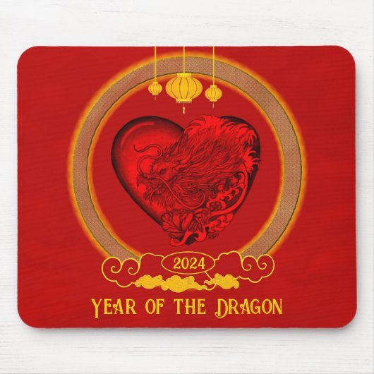 Drachenherz , Jahr des Drachen Mousepad (Vorne)